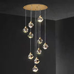 Lustre suspendu moderne en cristal de verre et LED pour la maison