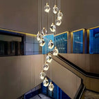 Lustre suspendu moderne en cristal de verre et LED pour la maison