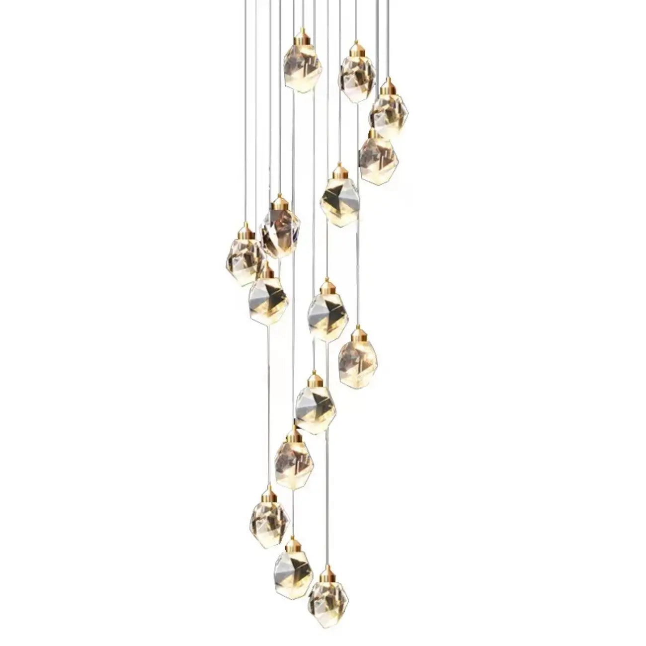 Lustre suspendu moderne en cristal de verre et LED pour la maison