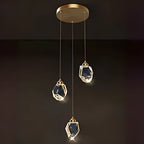 Lustre suspendu moderne en cristal de verre et LED pour la maison