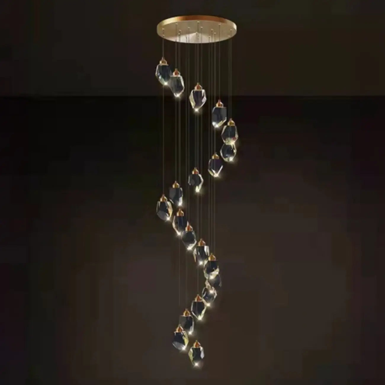 Lustre suspendu moderne en cristal de verre et LED pour la maison