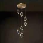 Lustre suspendu moderne en cristal de verre et LED pour la maison