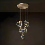 Lustre suspendu moderne en cristal de verre et LED pour la maison