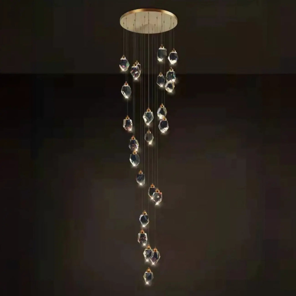 Lustre suspendu moderne en cristal de verre et LED pour la maison