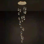 Lustre suspendu moderne en cristal de verre et LED pour la maison
