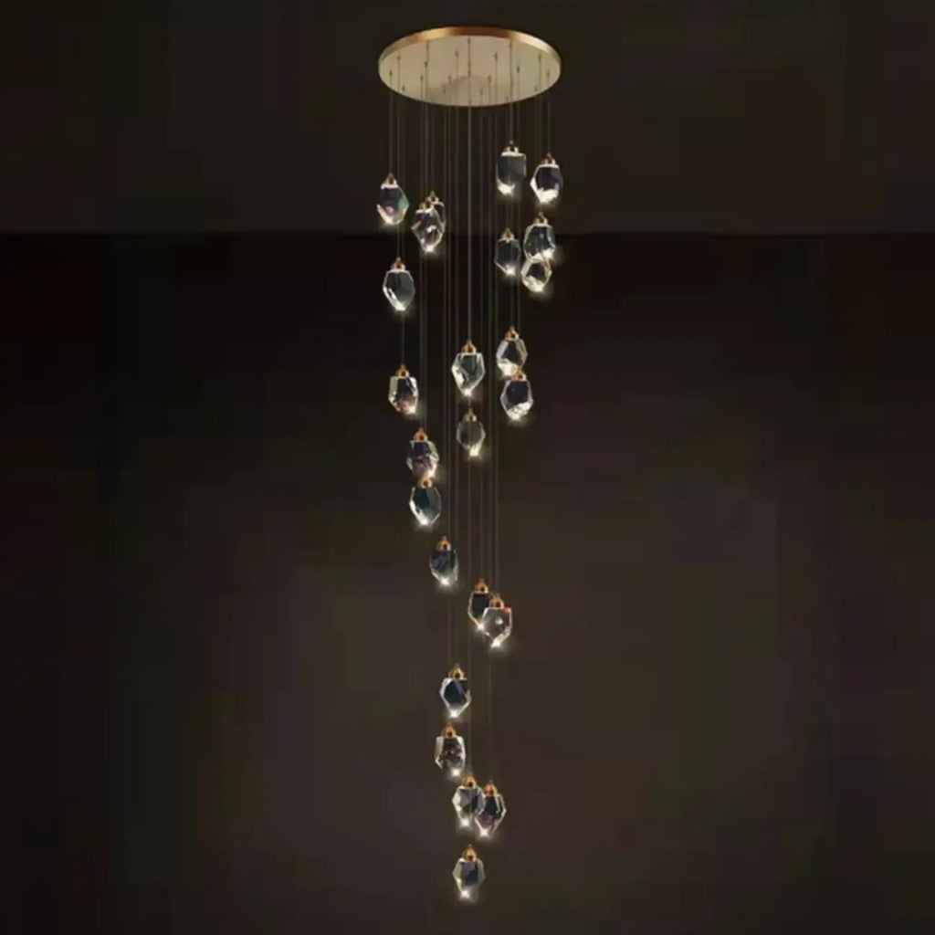 Lustre suspendu moderne en cristal de verre et LED pour la maison