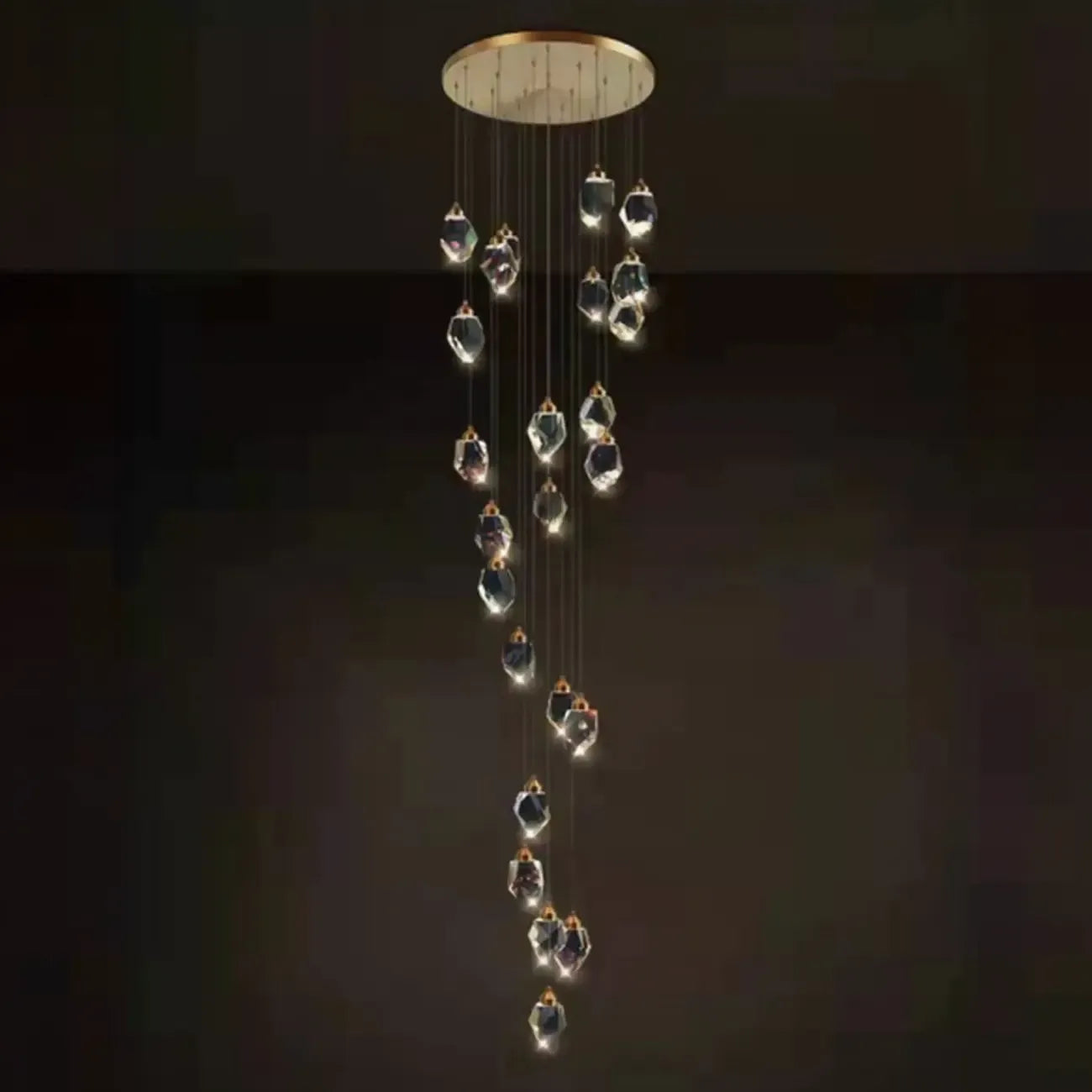 Lustre suspendu moderne en cristal de verre et LED pour la maison