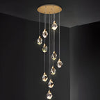 Lustre suspendu moderne en cristal de verre et LED pour la maison