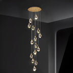 Lustre suspendu moderne en cristal de verre et LED pour la maison