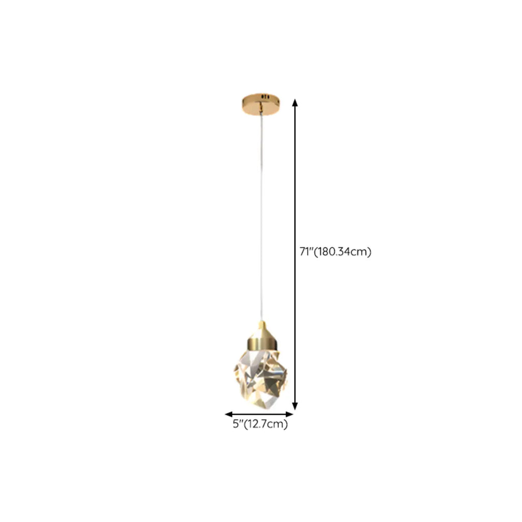 Lustre suspendu moderne en cristal de verre et LED pour la maison