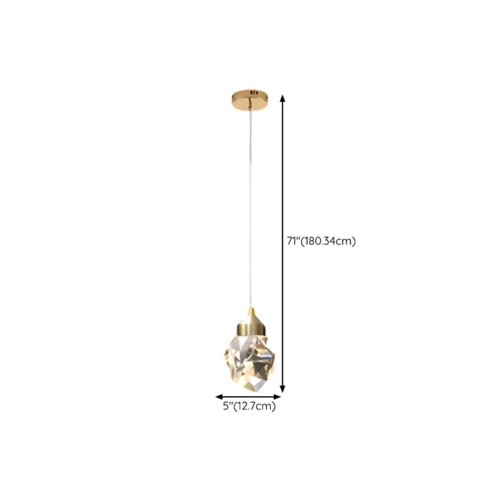 Lustre suspendu moderne en cristal de verre et LED pour la maison