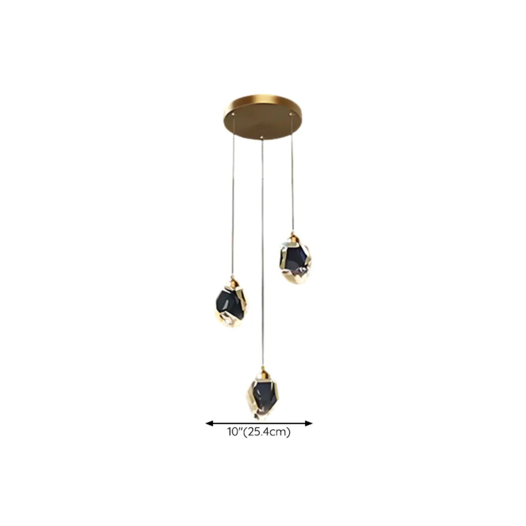 Lustre suspendu moderne en cristal de verre et LED pour la maison