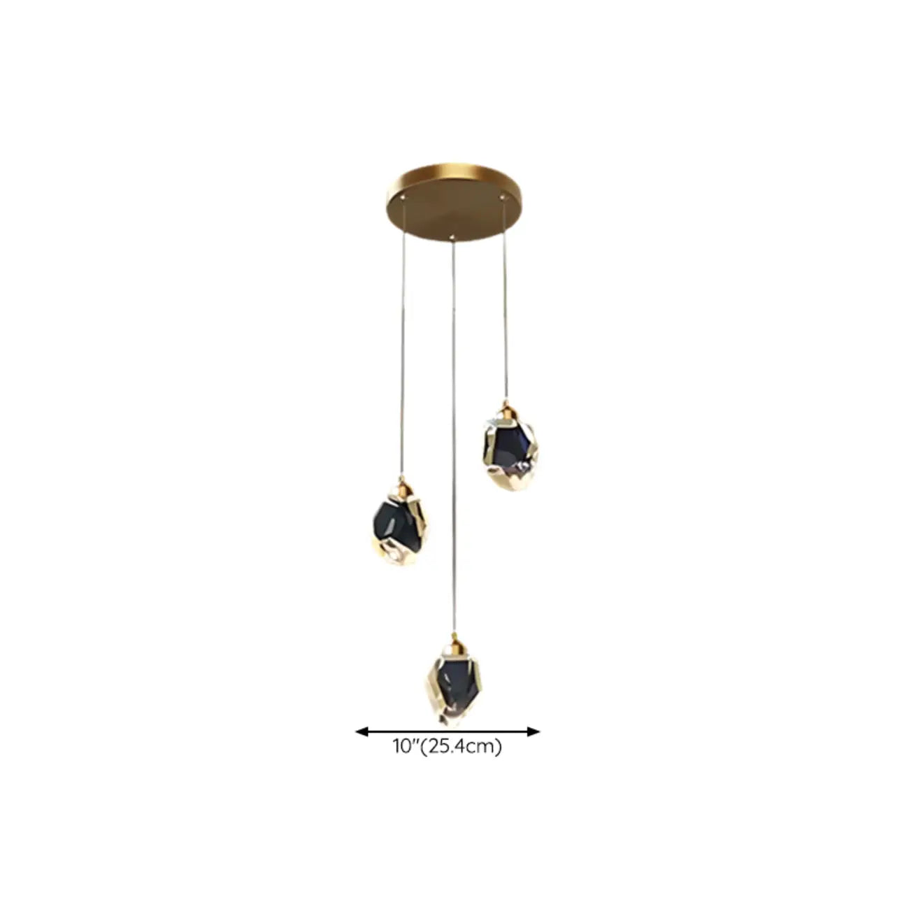 Lustre suspendu moderne en cristal de verre et LED pour la maison