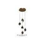 Lustre suspendu moderne en cristal de verre et LED pour la maison
