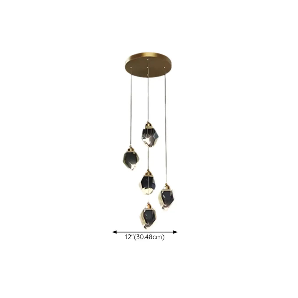 Lustre suspendu moderne en cristal de verre et LED pour la maison