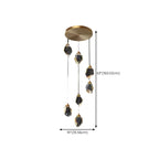 Lustre suspendu moderne en cristal de verre et LED pour la maison
