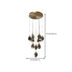 Lustre suspendu moderne en cristal de verre et LED pour la maison