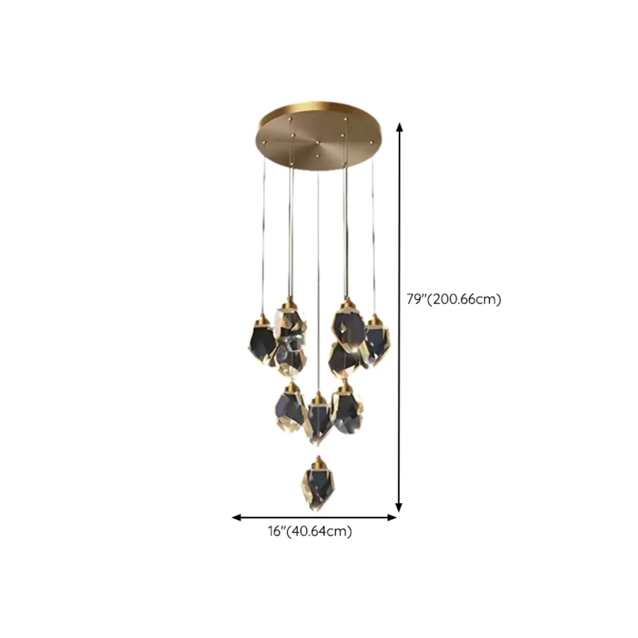 Lustre suspendu moderne en cristal de verre et LED pour la maison