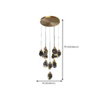 Lustre suspendu moderne en cristal de verre et LED pour la maison
