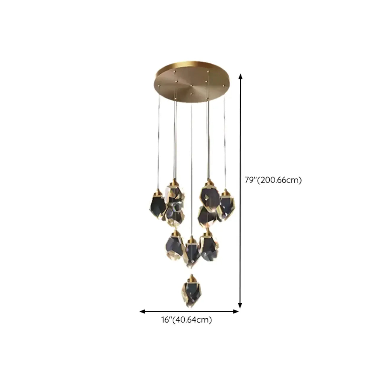 Lustre suspendu moderne en cristal de verre et LED pour la maison