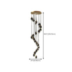 Lustre suspendu moderne en cristal de verre et LED pour la maison