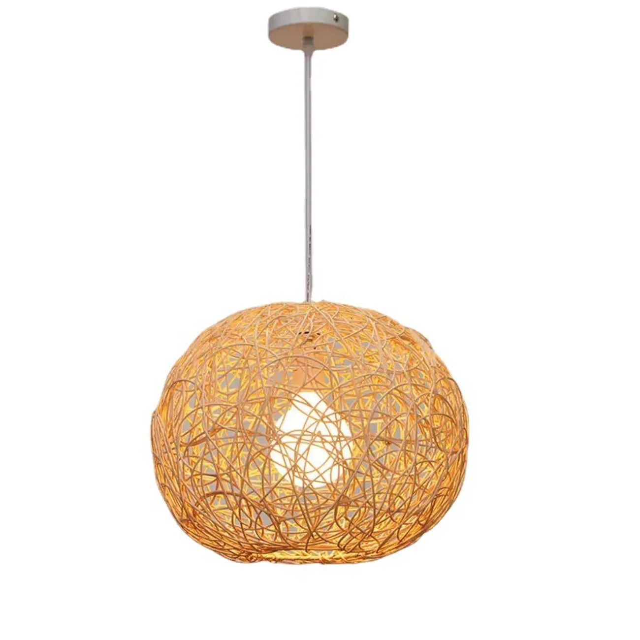 Suspension lumineuse glamour en tissu tissé pour la décoration du salon