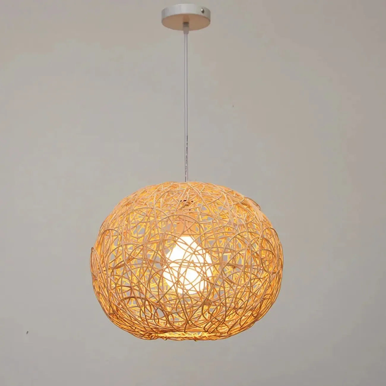 Suspension lumineuse glamour en tissu tissé pour la décoration du salon