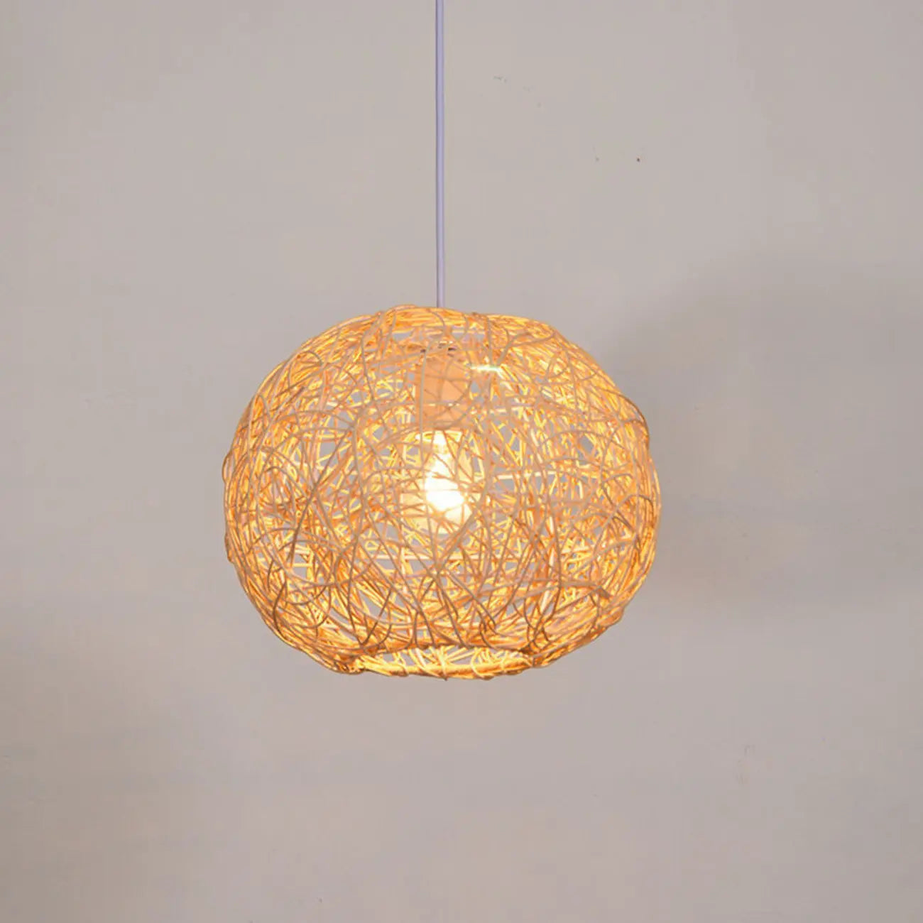 Suspension lumineuse glamour en tissu tissé pour la décoration du salon