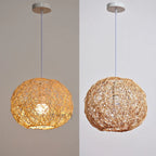 Suspension lumineuse glamour en tissu tissé pour la décoration du salon