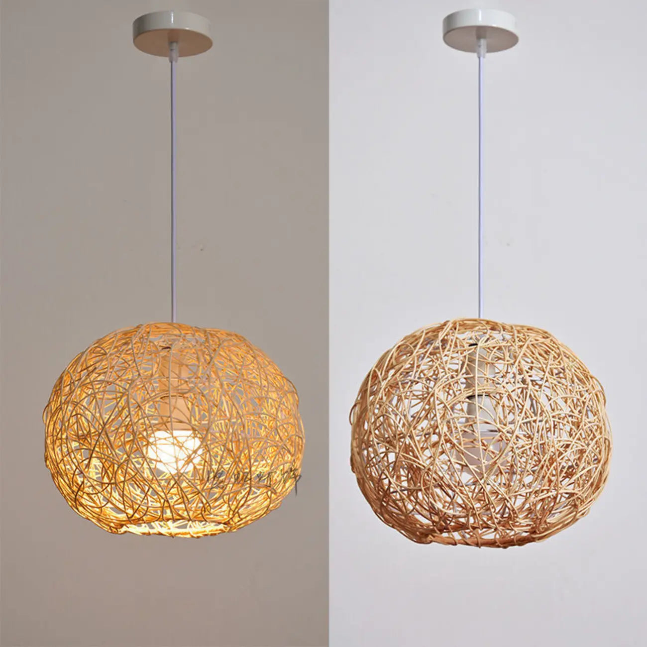 Suspension lumineuse glamour en tissu tissé pour la décoration du salon