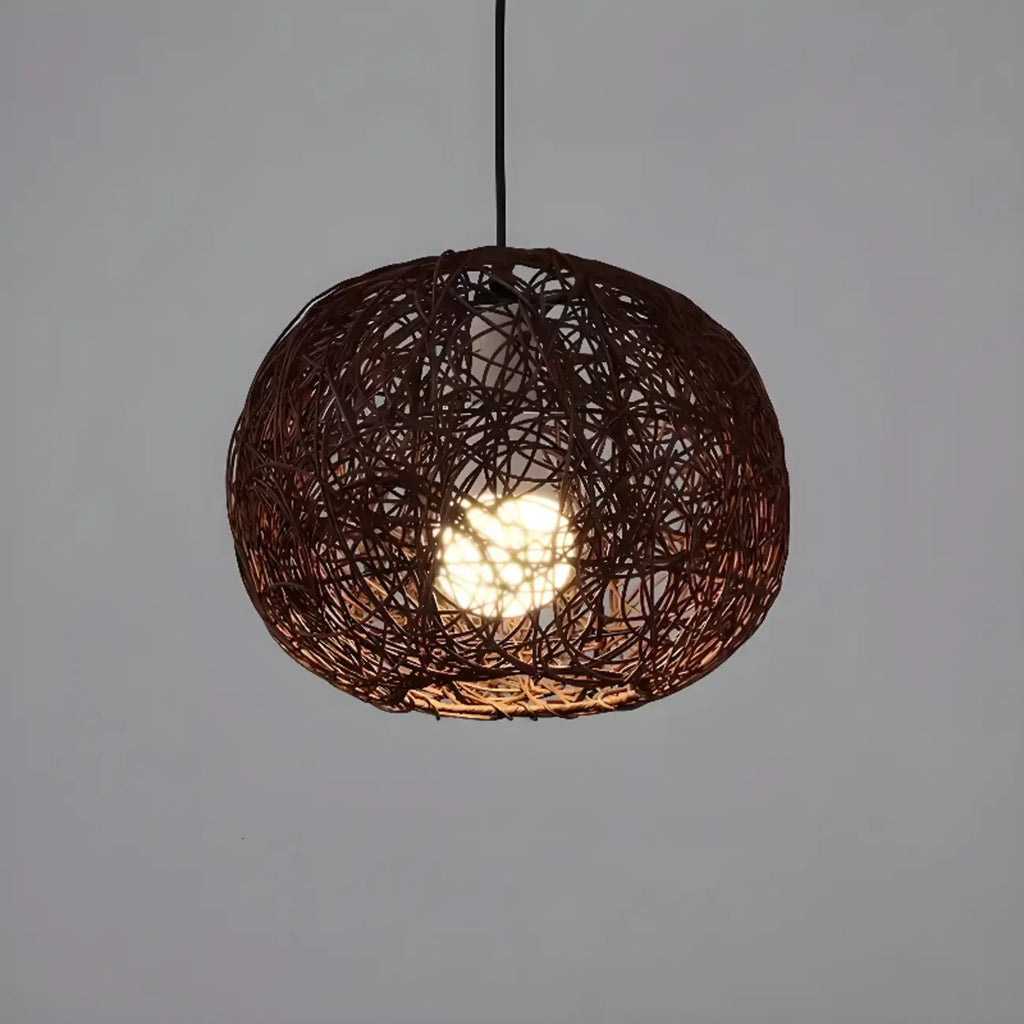 Suspension lumineuse glamour en tissu tissé pour la décoration du salon