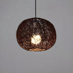 Suspension lumineuse glamour en tissu tissé pour la décoration du salon