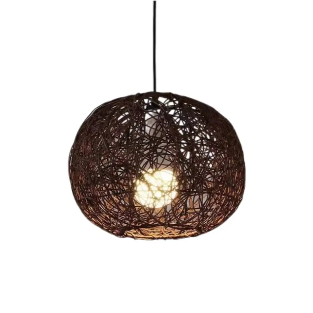 Suspension lumineuse glamour en tissu tissé pour la décoration du salon