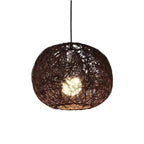 Suspension lumineuse glamour en tissu tissé pour la décoration du salon