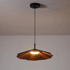 Suspension ronde classique en bois avec abat-jour pour la maison