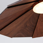 Suspension ronde classique en bois avec abat-jour pour la maison