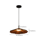 Suspension ronde classique en bois avec abat-jour pour la maison