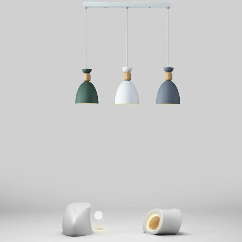 Suspension moderne multicolore en métal pour salle à manger