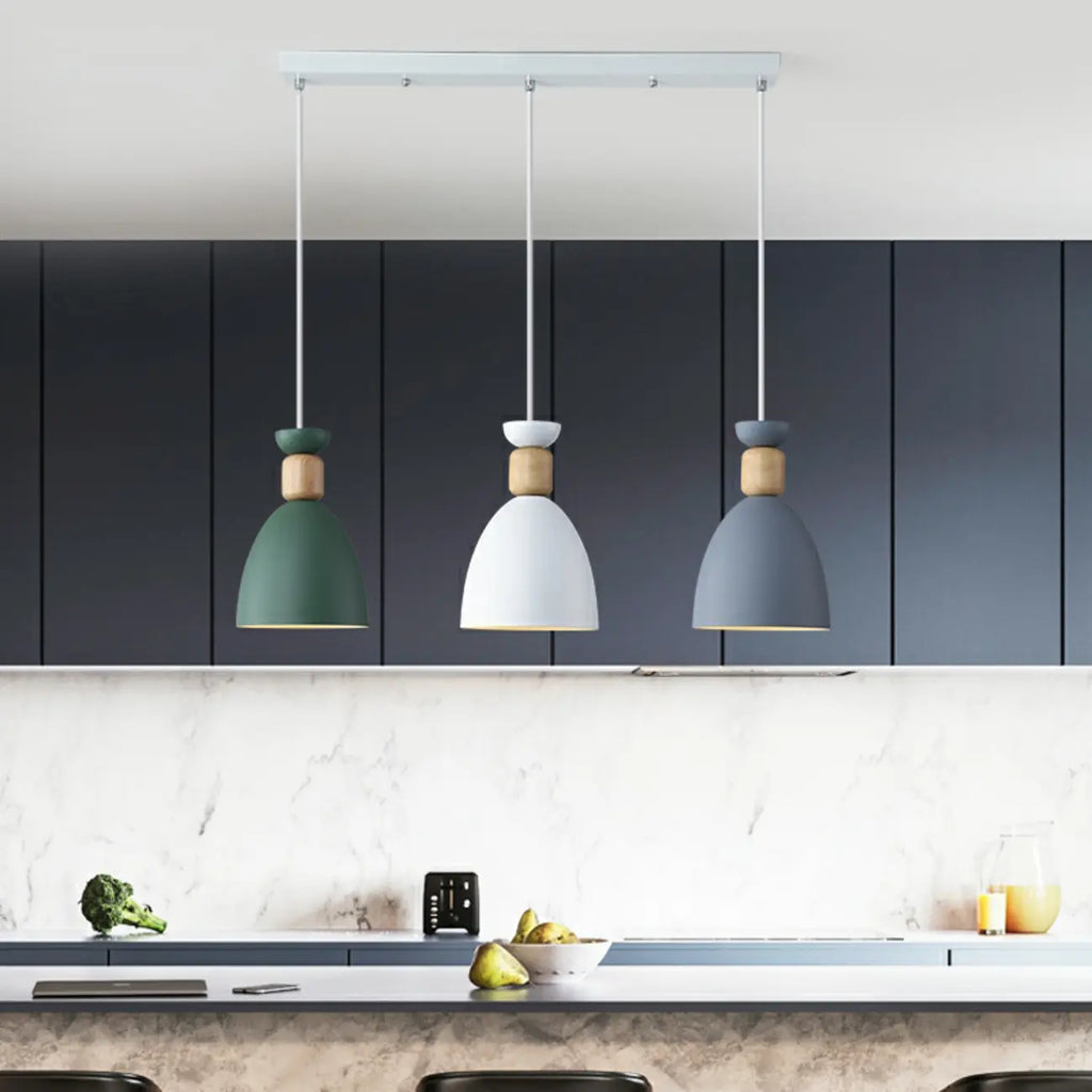 Suspension moderne multicolore en métal pour salle à manger