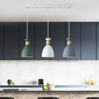 Suspension moderne multicolore en métal pour salle à manger