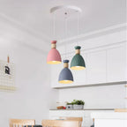 Suspension moderne multicolore en métal pour salle à manger