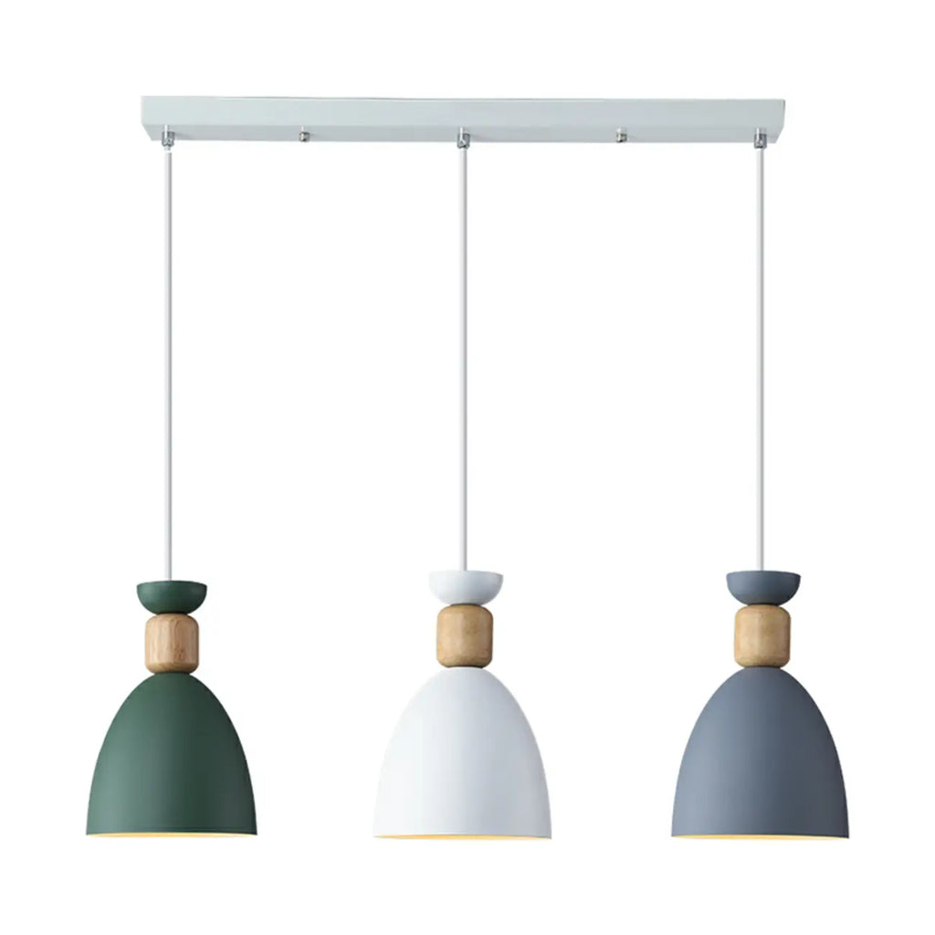 Suspension moderne multicolore en métal pour salle à manger