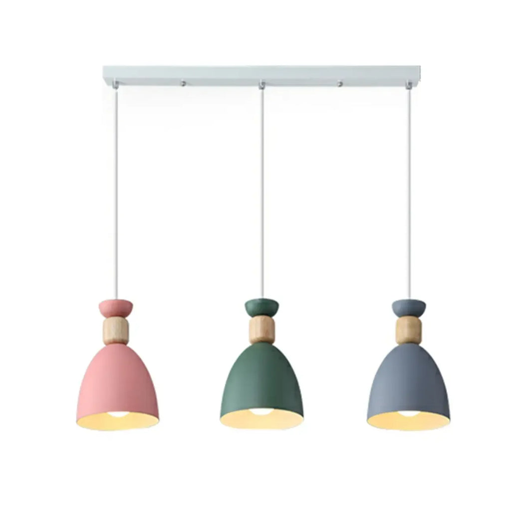 Suspension moderne multicolore en métal pour salle à manger