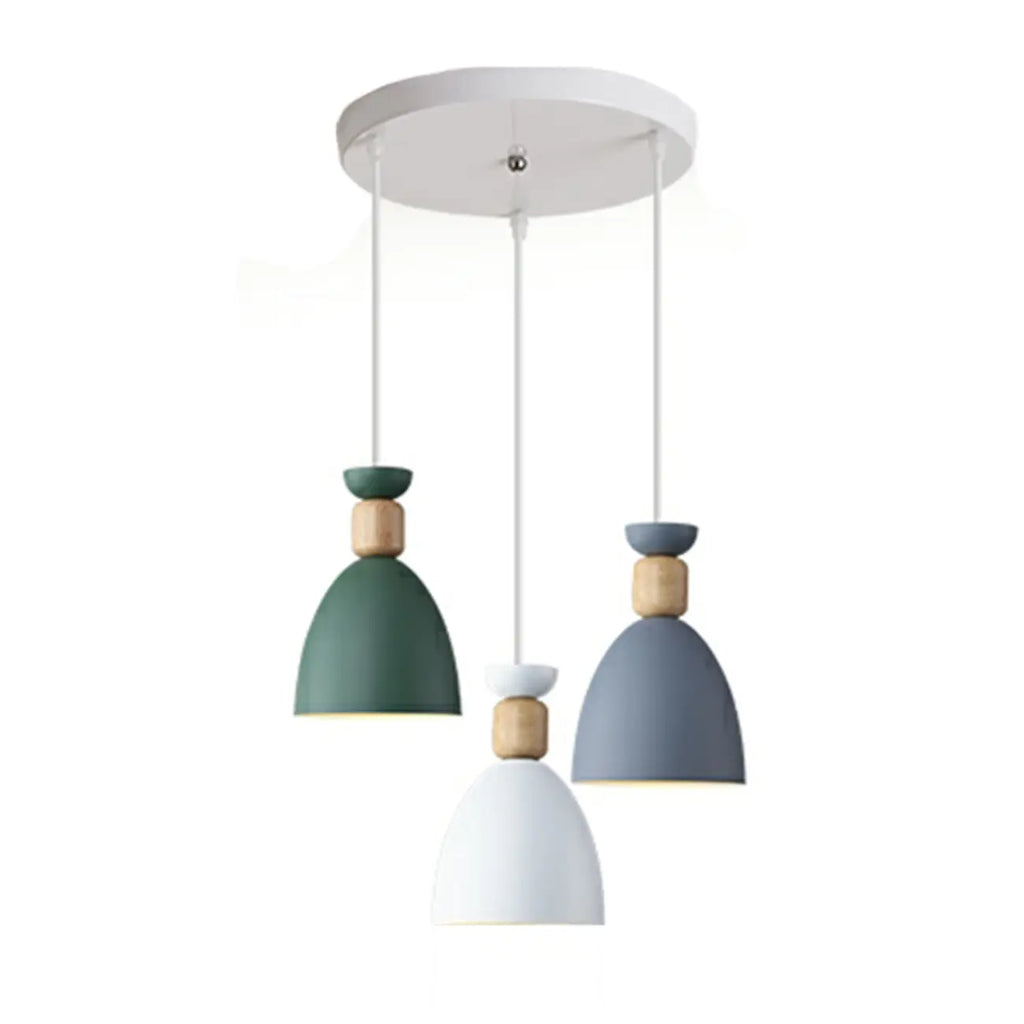 Suspension moderne multicolore en métal pour salle à manger