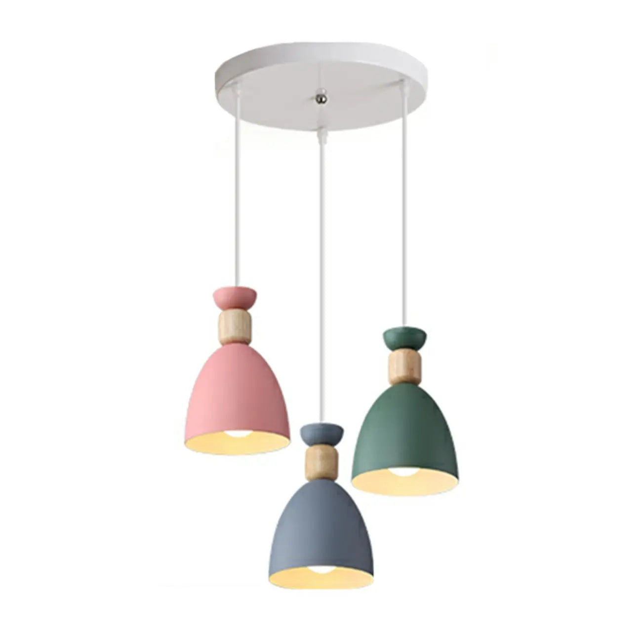 Suspension moderne multicolore en métal pour salle à manger
