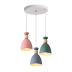Suspension moderne multicolore en métal pour salle à manger
