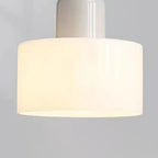 Suspension moderne crème avec abat-jour en verre pour chambre