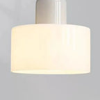 Suspension moderne crème avec abat-jour en verre pour chambre