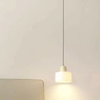 Suspension moderne crème avec abat-jour en verre pour chambre