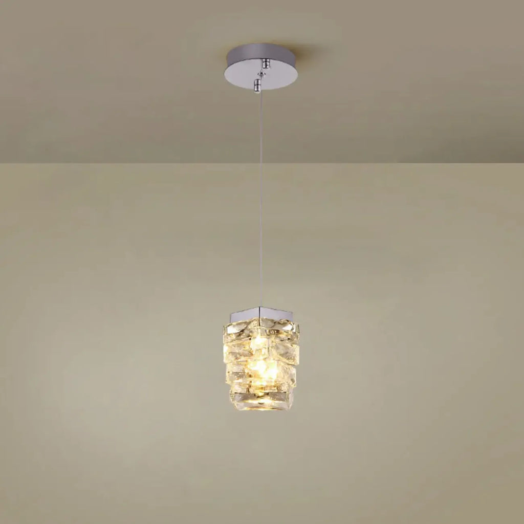 Suspensions d'extérieur modernes en cristal doré